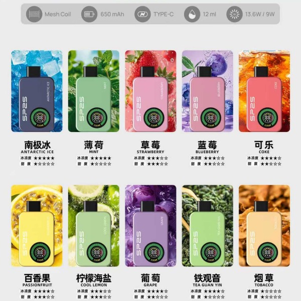 SP2S12000口 拋棄式電子煙 SP2S一次性電子菸 正品現貨  當天可出貨 新日期10/14